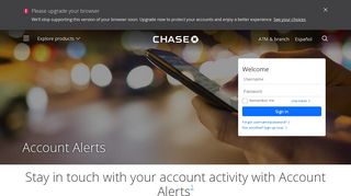 Account Alerts | Personal Banking | Chase.com