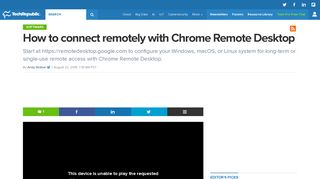 How to connect remotely with Chrome Remote Desktop - TechRepublic