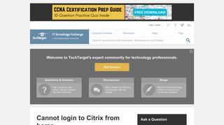 Cannot login to Citrix from home - IT Answers - IT Knowledge Exchange