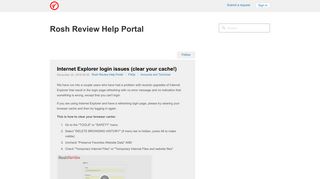 Internet Explorer login issues (clear your cache!) – Rosh Review Help ...