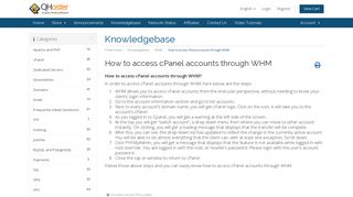 How to access cPanel accounts through WHM - Knowledgebase ...