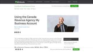 Using the Canada Revenue Agency My Business Account