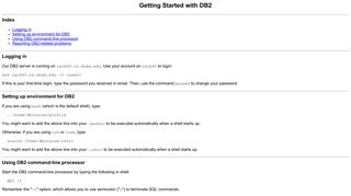 Getting Started with DB2