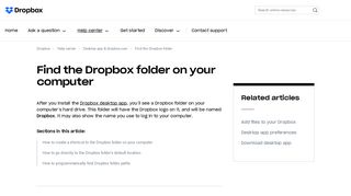 Find the Dropbox folder on your computer – Dropbox Help