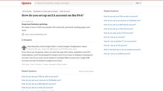 How to set up an EA account on the PS4 - Quora