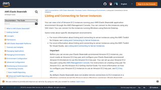 Listing and Connecting to Server Instances - AWS Elastic Beanstalk