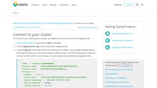 Connect to your cluster | Elastic Cloud Enterprise Reference [2.1 ...
