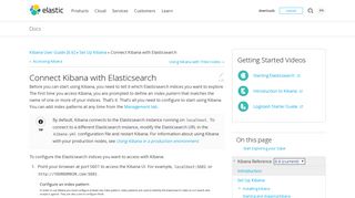 Connect Kibana with Elasticsearch | Kibana User Guide [6.6] | Elastic