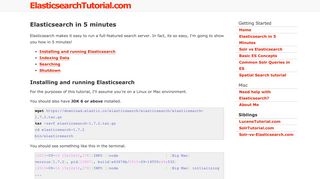 Elasticsearch in 5 minutes - Elasticsearch Tutorial.com