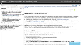 ESXi Shell Access with the Direct Console - VMware Documentation