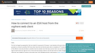 [SOLVED] How to connect to an ESXI host from the vsphere web ...