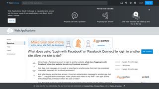 security - What does using 'Login with Facebook' or 'Facebook ...