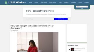 How Can I Log In to Facebook Mobile on My Computer? | It Still Works