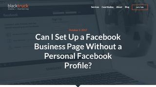Can I Create a Facebook Business Page Without a Personal Profile?