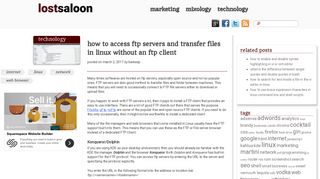 how to access ftp servers and transfer files in linux without an ftp client ...
