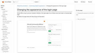 Changing the appearance of the login page | GitLab