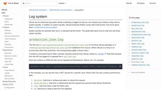 Log system | GitLab