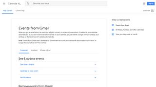 Events from Gmail - Computer - Calendar Help - Google Support