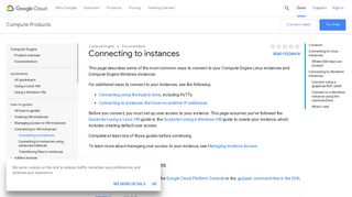 Connecting to instances | Compute Engine ... - Google Cloud