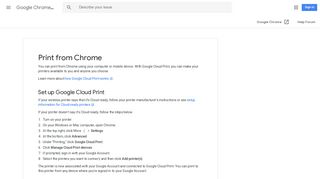 Print from Chrome - Computer - Google Chrome Help - Google Support