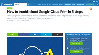 How to troubleshoot Google Cloud Print in 5 steps - TechRepublic
