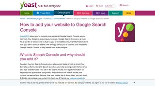 How to add your website to Google Search Console    • Yoast