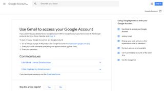Use Gmail to access your Google Account - Google Account Help