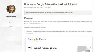 How to use Google Drive without a Gmail Address - Pepper's Pages
