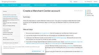 Create a Merchant Center account | Shopping Automation | Google ...
