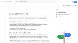 About Search Console - Search Console Help - Google Support