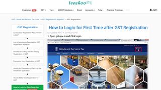 How to Login for First Time after GST Registration - GST Registration