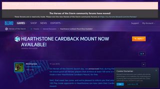 Hearthstone Cardback Mount Now Available! - Heroes of the Storm ...