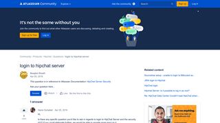 login to hipchat server - Atlassian Community