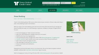 Home Banking - Tower Federal Credit Union