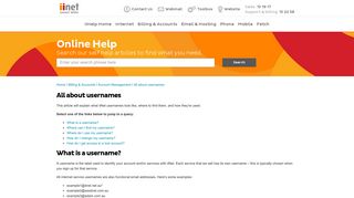 All about usernames - iiHelp - iiNet