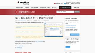 How to Setup Outlook 2013 to Check Your Email | InMotion Hosting