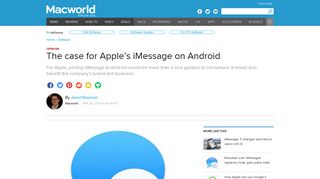 The case for Apple's iMessage on Android | Macworld