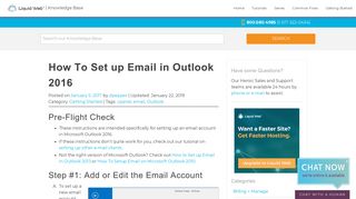 How To Set up Email in Outlook 2016 | Liquid Web Knowledge Base