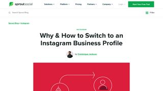 Why & How to Switch to an Instagram Business Profile - Sprout Social