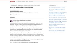 How to link Twitter to Instagram - Quora