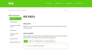 Kik FAQ's – Kik Help Center