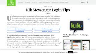 Kik Messenger Login Tips - Kik Login Online