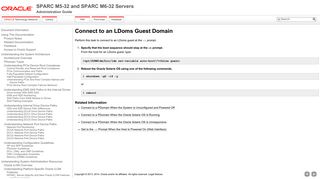 Connect to an LDoms Guest Domain - SPARC M5-32 and SPARC M6 ...