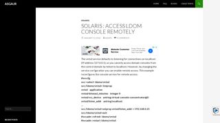 Solaris : Access LDOM console remotely | ASGAUR