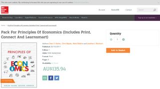 Pack for Principles of Economics (includes Print, Connect and ...
