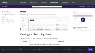 Users - Looker Documentation