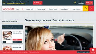 Savings & Discounts on LV= Car Insurance | Boundless CSMA