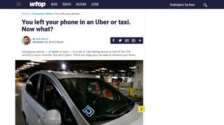 You left your phone in an Uber or taxi. Now what? | WTOP