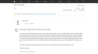 how do i log into my mac.com email - Apple Community - Apple ...