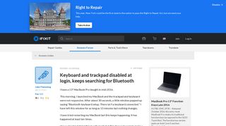 SOLVED: Keyboard and trackpad disabled at login, keeps searching ...